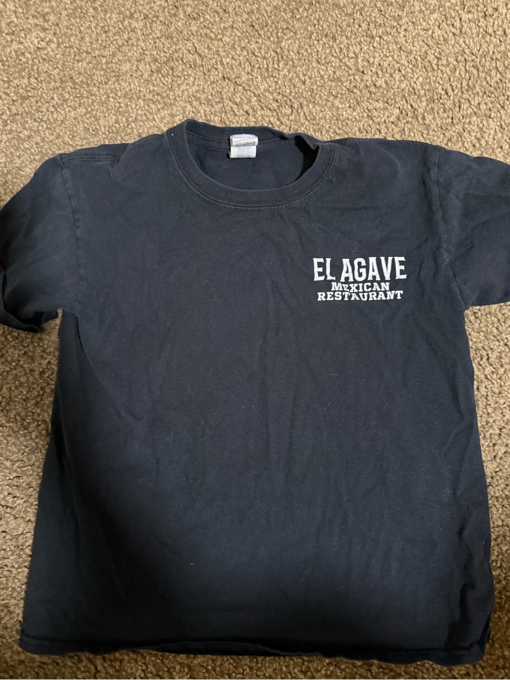 Hanes Black Kids T-Shirt with White El Agave Logo